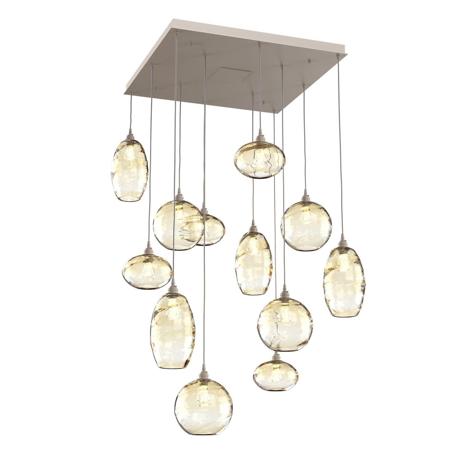 Hammerton Studio - CHB0048-12-BS-OA-C01-E2 - 12 Light Pendant - Misto - Beige Silver