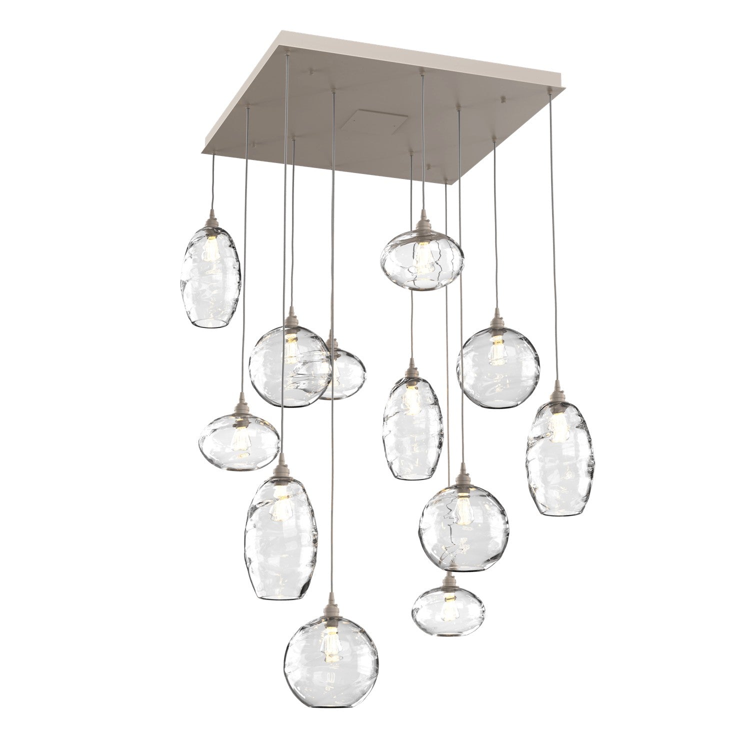 Hammerton Studio - CHB0048-12-BS-OC-C01-E2 - 12 Light Pendant - Misto - Beige Silver