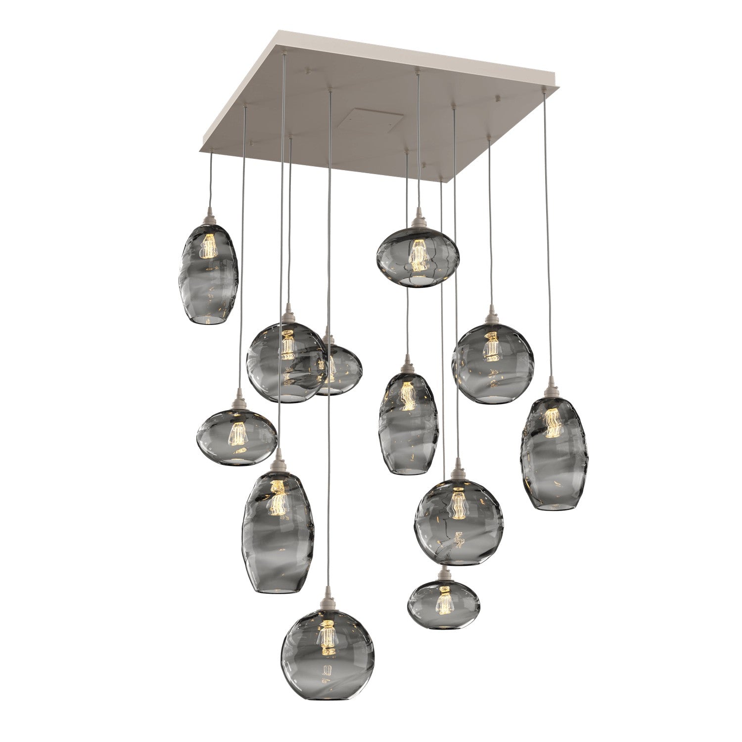 Hammerton Studio - CHB0048-12-BS-OS-C01-E2 - 12 Light Pendant - Misto - Beige Silver