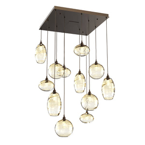 Hammerton Studio - CHB0048-12-FB-OA-C01-E2 - 12 Light Pendant - Misto - Flat Bronze