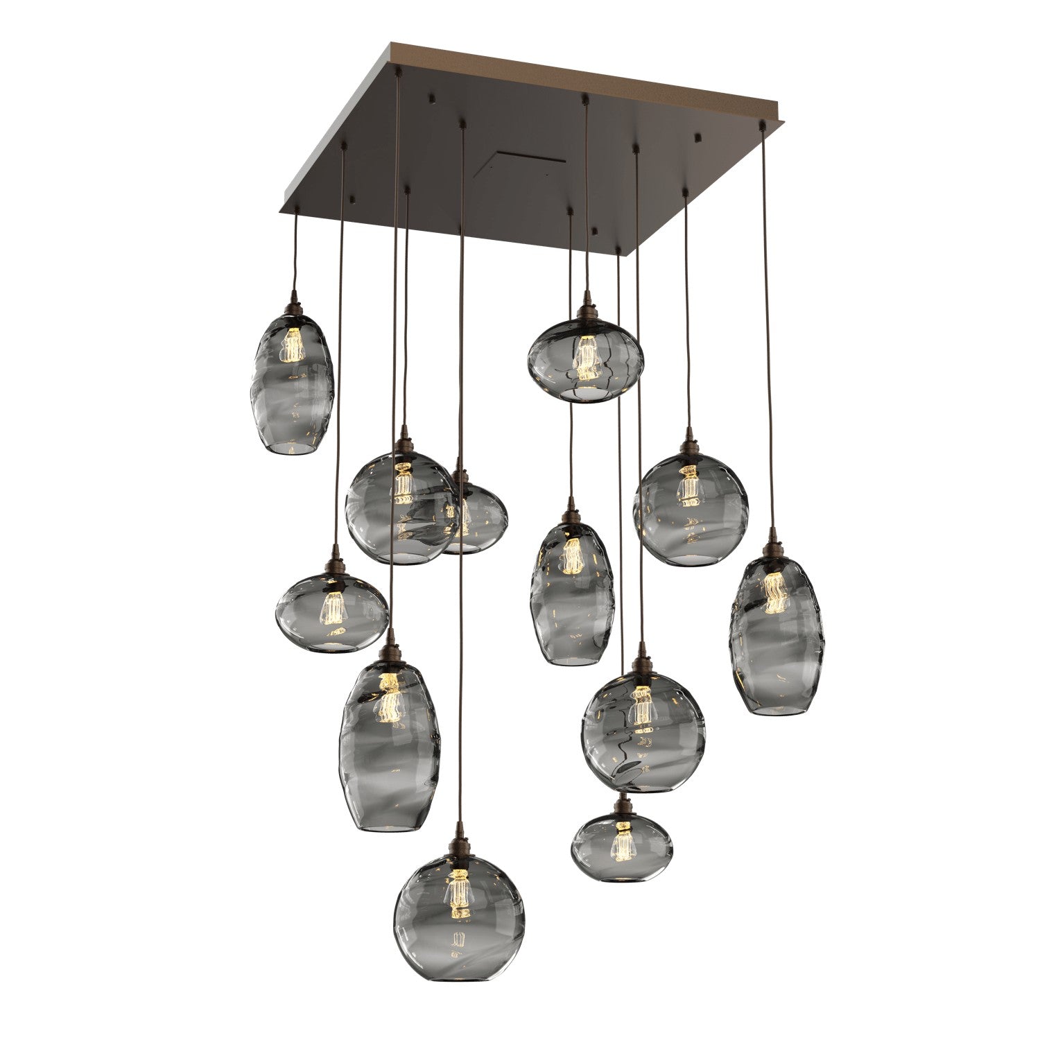 Hammerton Studio - CHB0048-12-FB-OS-C01-E2 - 12 Light Pendant - Misto - Flat Bronze