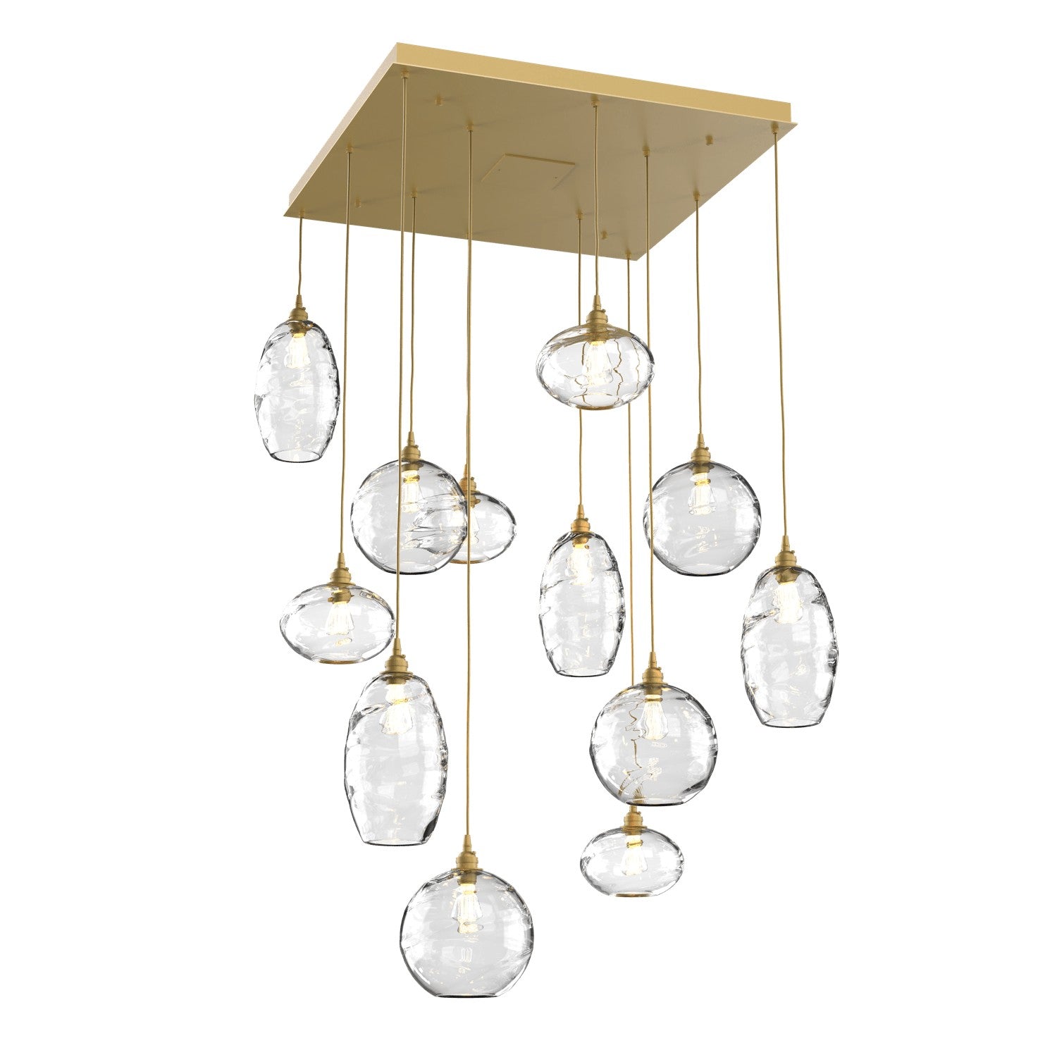 Hammerton Studio - CHB0048-12-GB-OC-C01-E2 - 12 Light Pendant - Misto - Gilded Brass