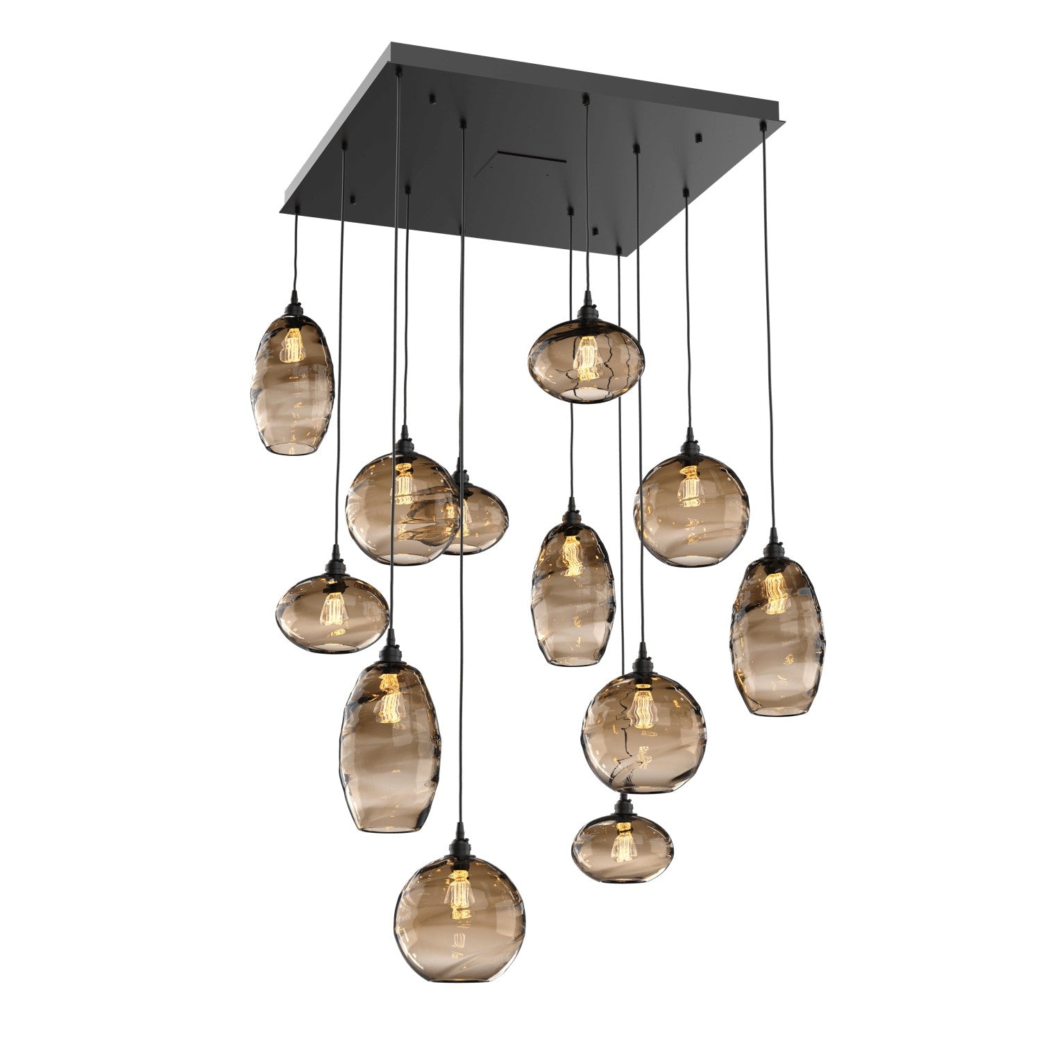 Hammerton Studio - CHB0048-12-MB-OB-C01-E2 - 12 Light Pendant - Misto - Matte Black