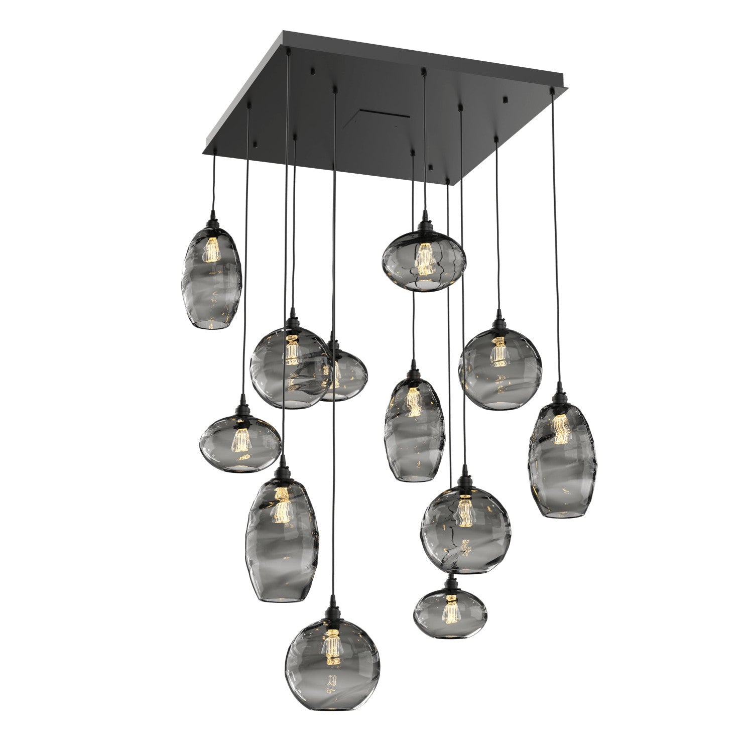 Hammerton Studio - CHB0048-12-MB-OS-C01-E2 - 12 Light Pendant - Misto - Matte Black