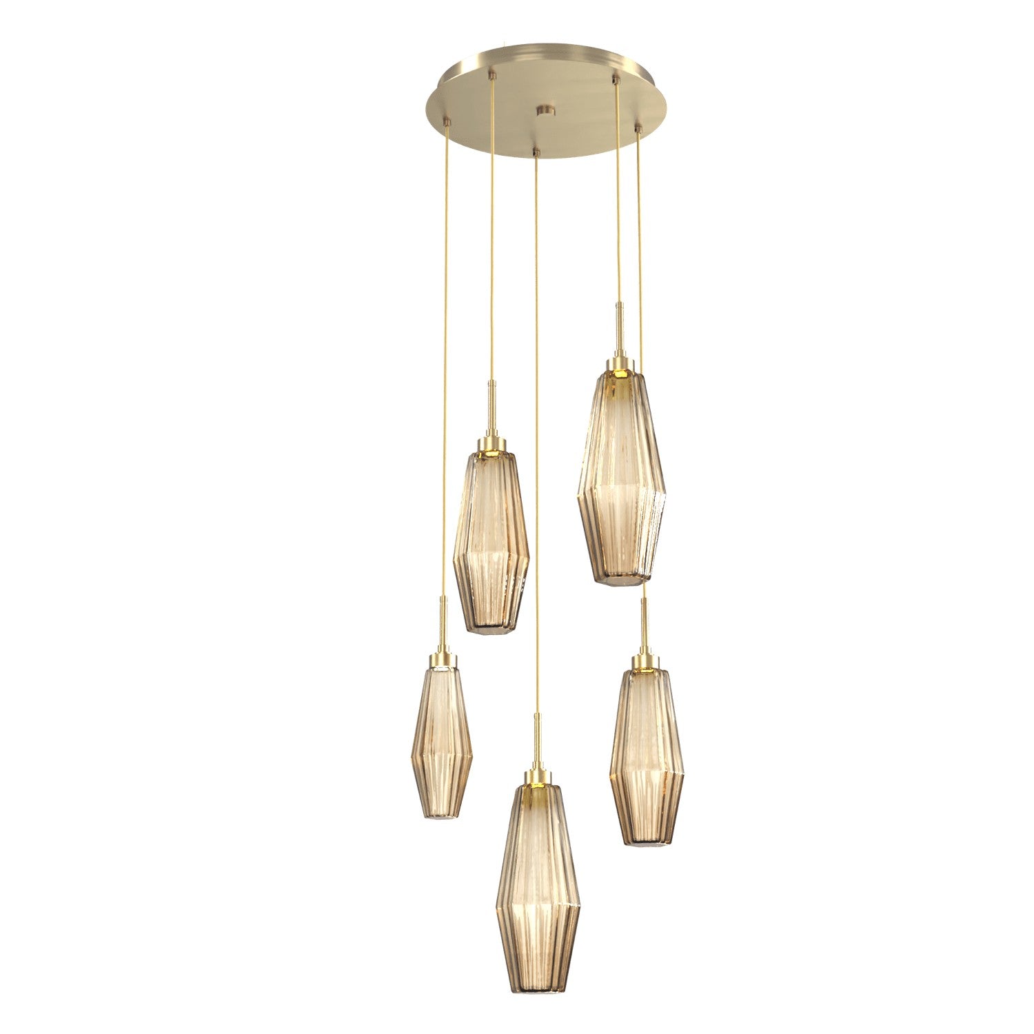 Hammerton Studio - CHB0049-05-HB-RB-C01-L1 - LED Pendant - Aalto - Heritage Brass