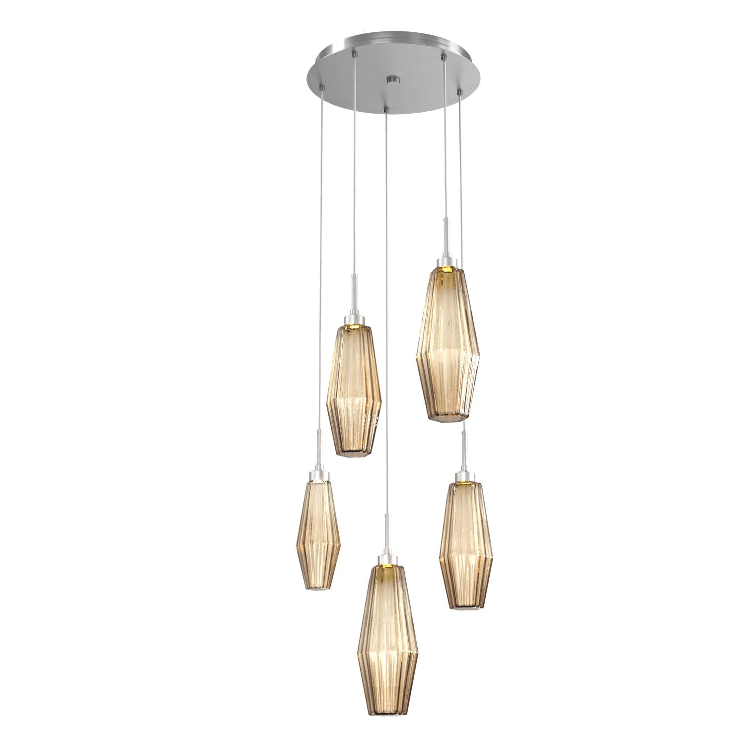 Hammerton Studio - CHB0049-05-SN-RB-C01-L1 - LED Pendant - Aalto - Satin Nickel