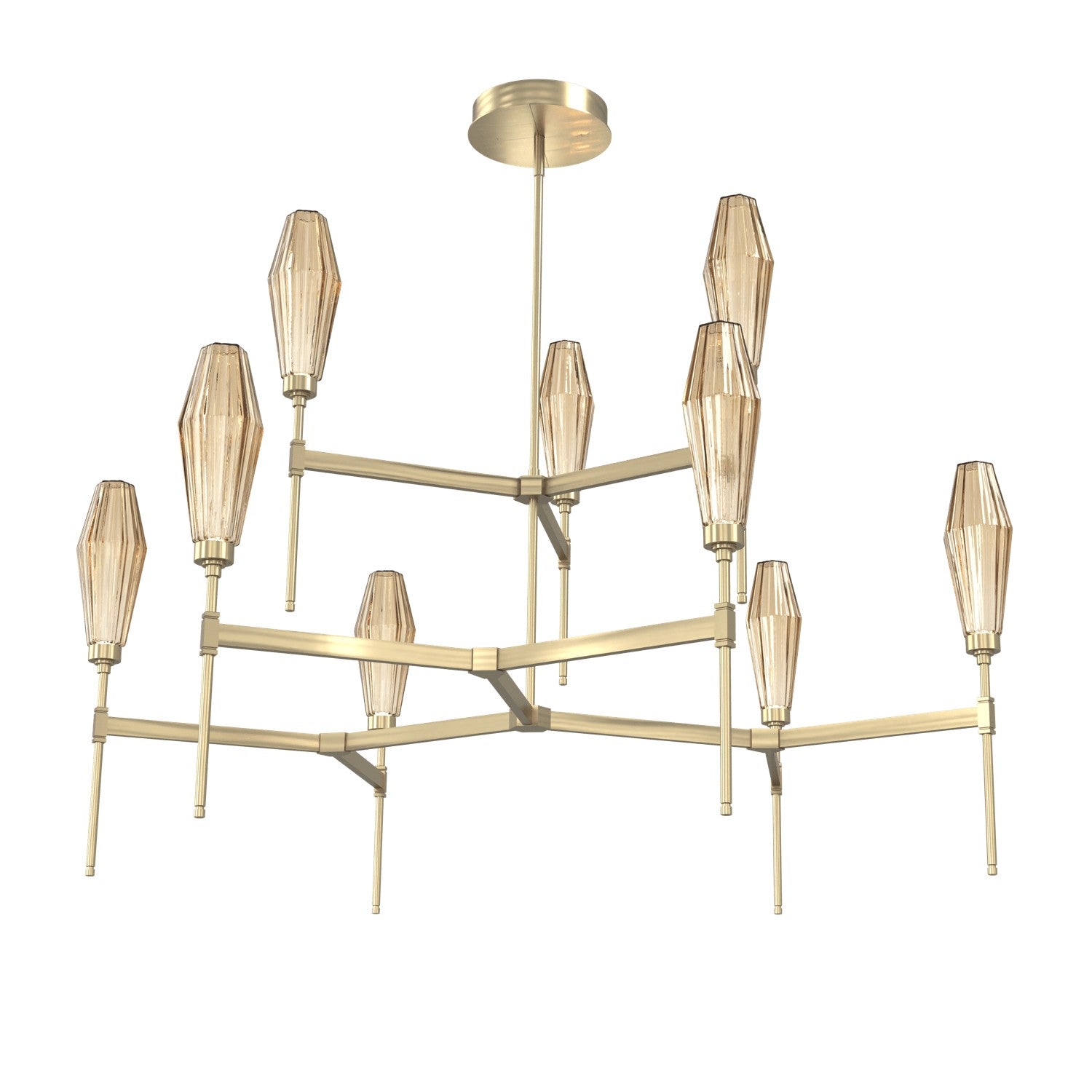 Hammerton Studio - CHB0049-54-HB-RB-001-L1 - LED Chandelier - Aalto - Heritage Brass