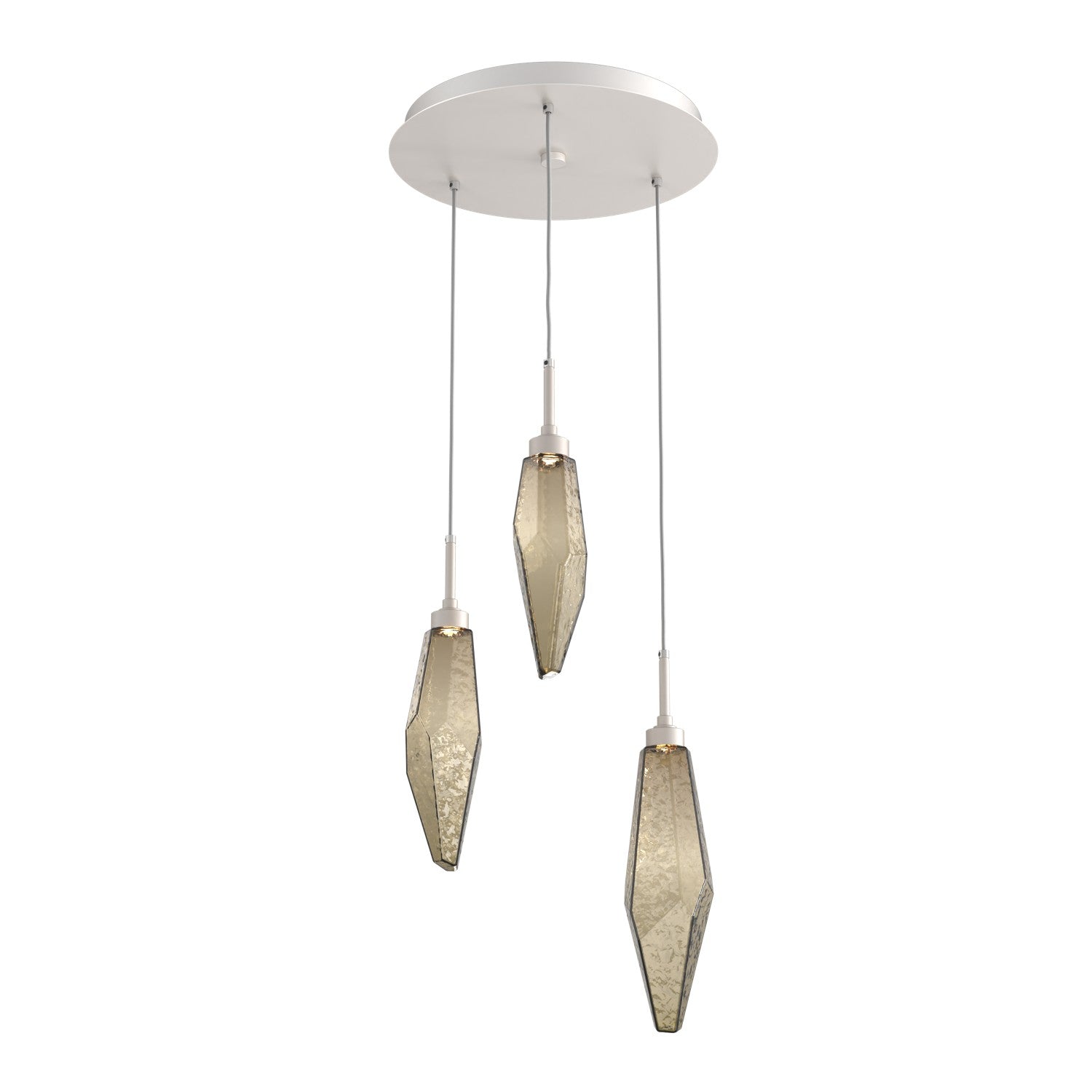 Hammerton Studio - CHB0050-03-BS-CB-C01-L1 - LED Pendant - Rock Crystal - Beige Silver