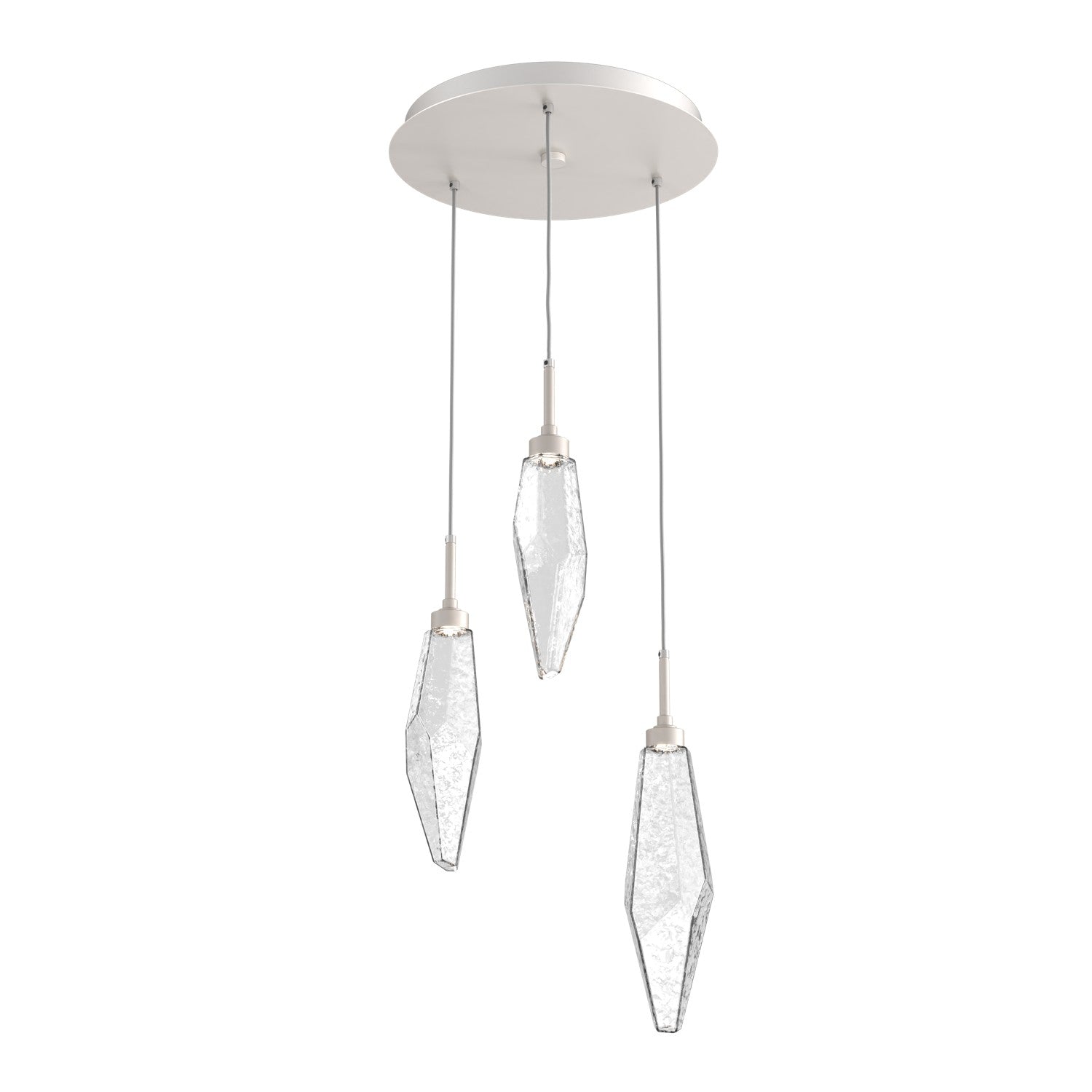 Hammerton Studio - CHB0050-03-BS-CC-C01-L1 - LED Pendant - Rock Crystal - Beige Silver