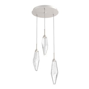 Hammerton Studio - CHB0050-03-BS-CC-C01-L3 - LED Pendant - Rock Crystal - Beige Silver