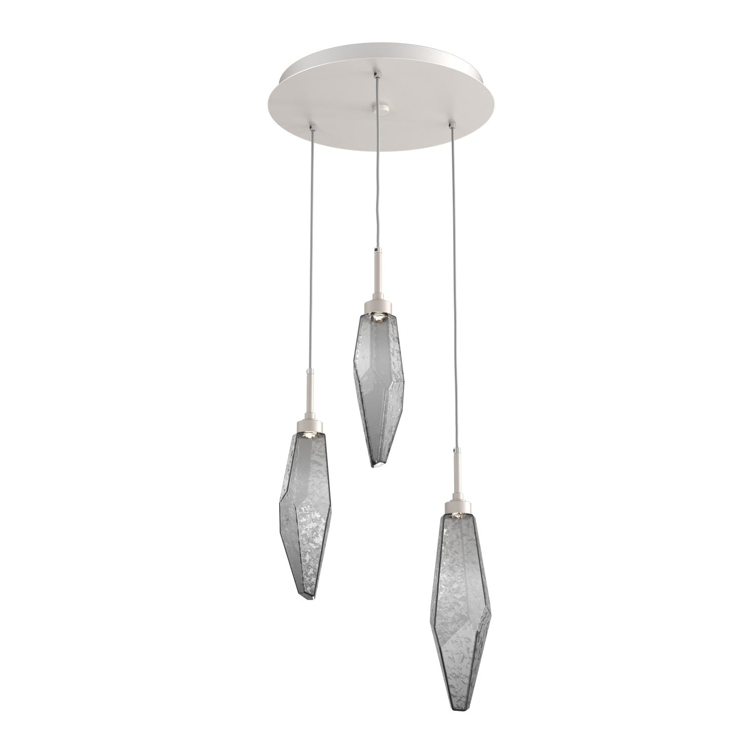 Hammerton Studio - CHB0050-03-BS-CS-C01-L1 - LED Pendant - Rock Crystal - Beige Silver