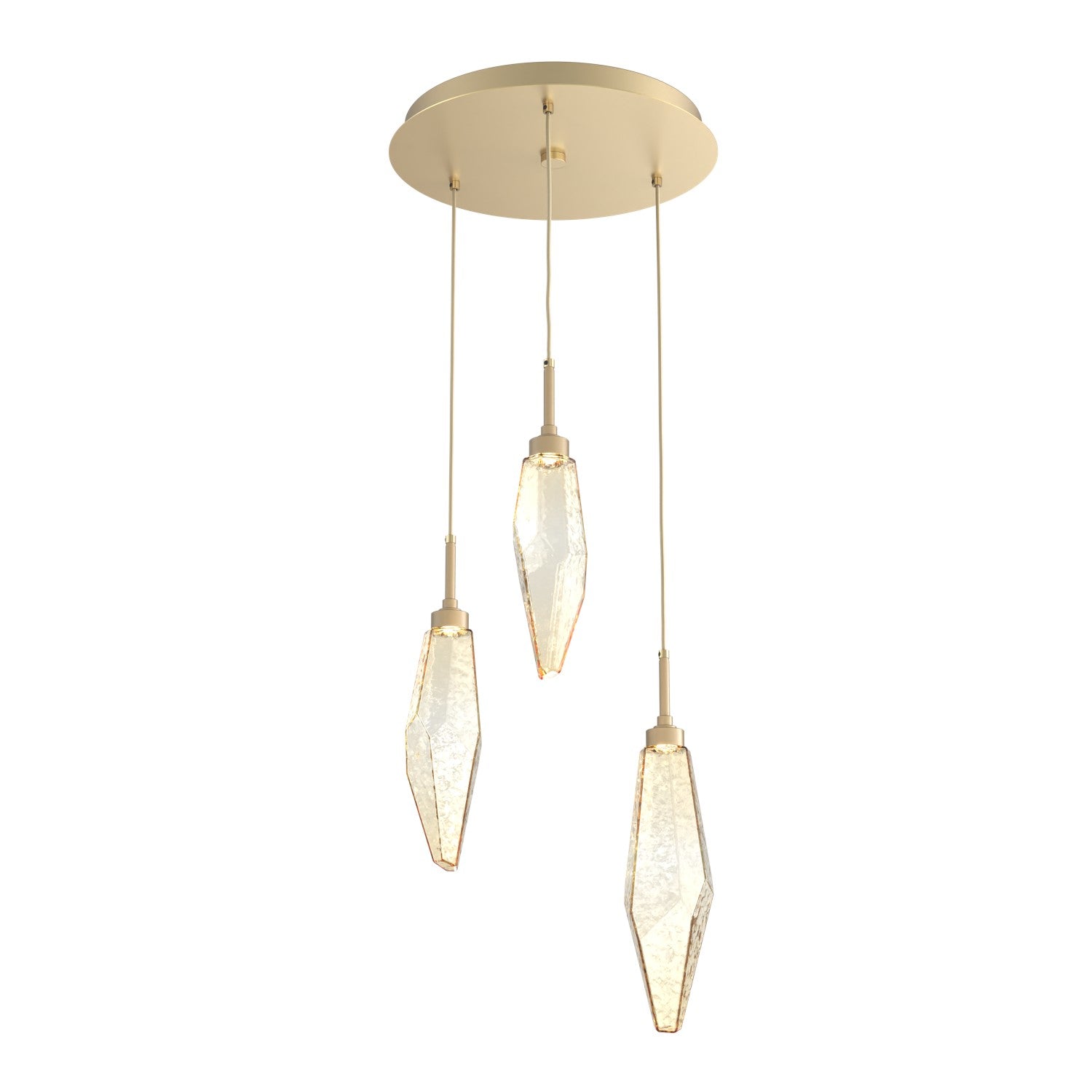 Hammerton Studio - CHB0050-03-GB-CA-C01-L1 - LED Pendant - Rock Crystal - Gilded Brass