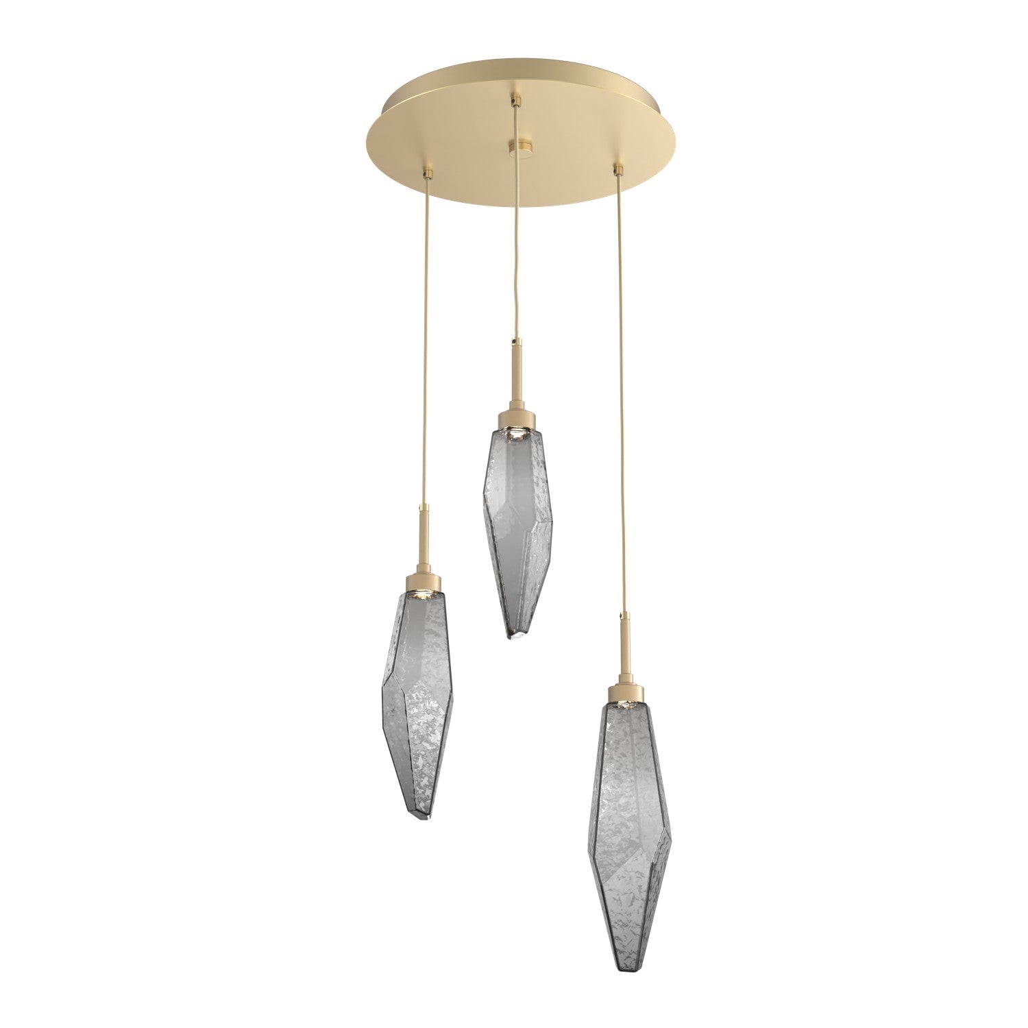 Hammerton Studio - CHB0050-03-GB-CS-C01-L1 - LED Pendant - Rock Crystal - Gilded Brass