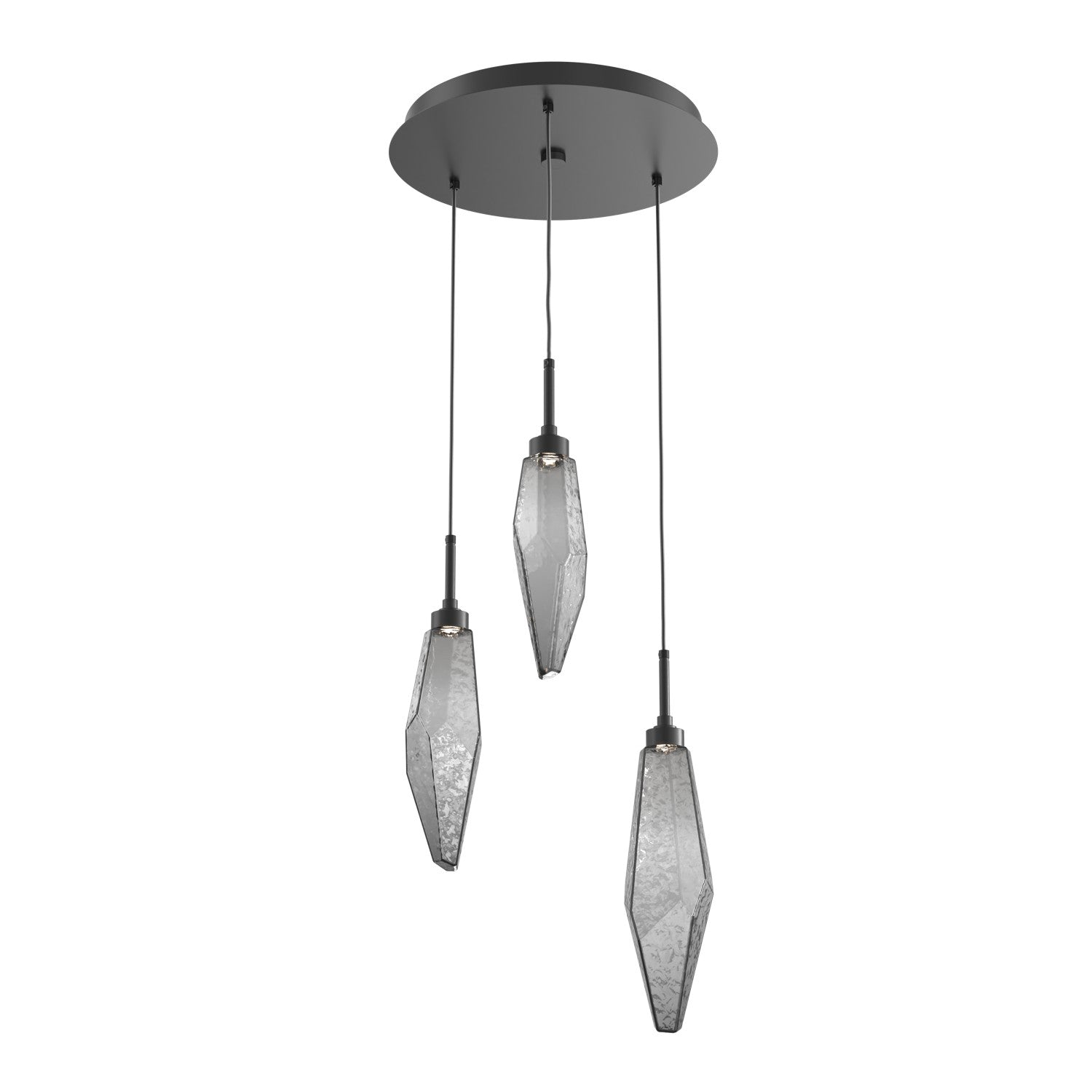 Hammerton Studio - CHB0050-03-MB-CS-C01-L1 - LED Pendant - Rock Crystal - Matte Black