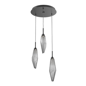 Hammerton Studio - CHB0050-03-MB-CS-C01-L3 - LED Pendant - Rock Crystal - Matte Black