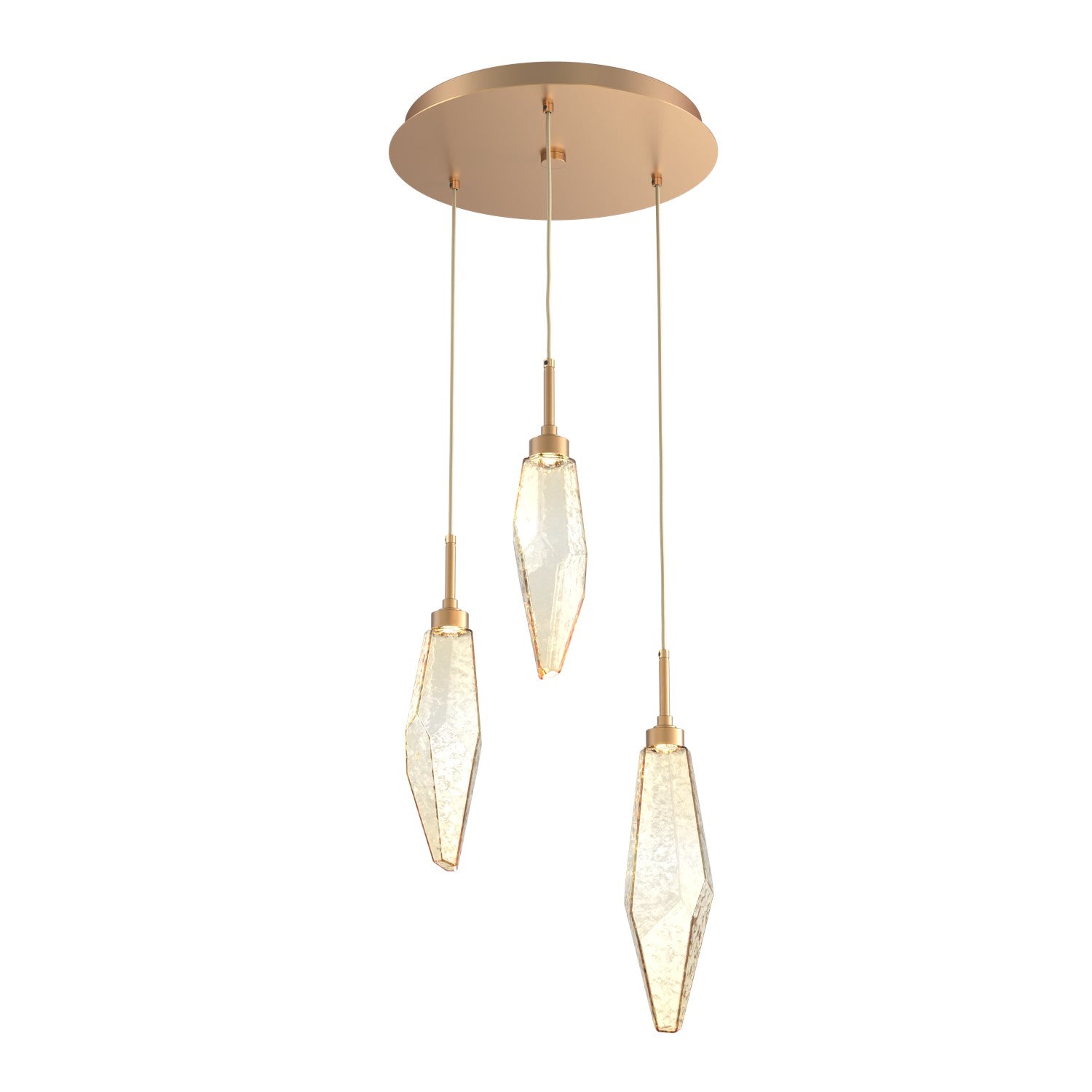 Hammerton Studio - CHB0050-03-NB-CA-C01-L1 - LED Pendant - Rock Crystal - Novel Brass