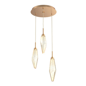 Hammerton Studio - CHB0050-03-NB-CA-C01-L1 - LED Pendant - Rock Crystal - Novel Brass