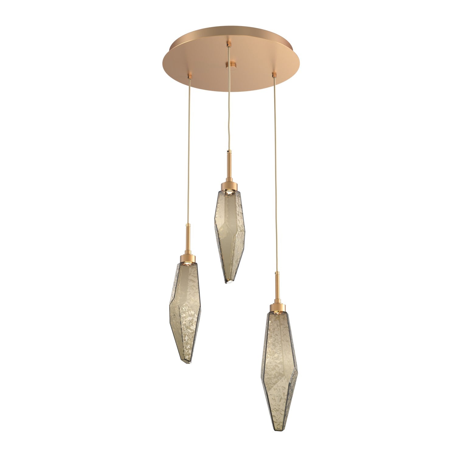 Hammerton Studio - CHB0050-03-NB-CB-C01-L1 - LED Pendant - Rock Crystal - Novel Brass