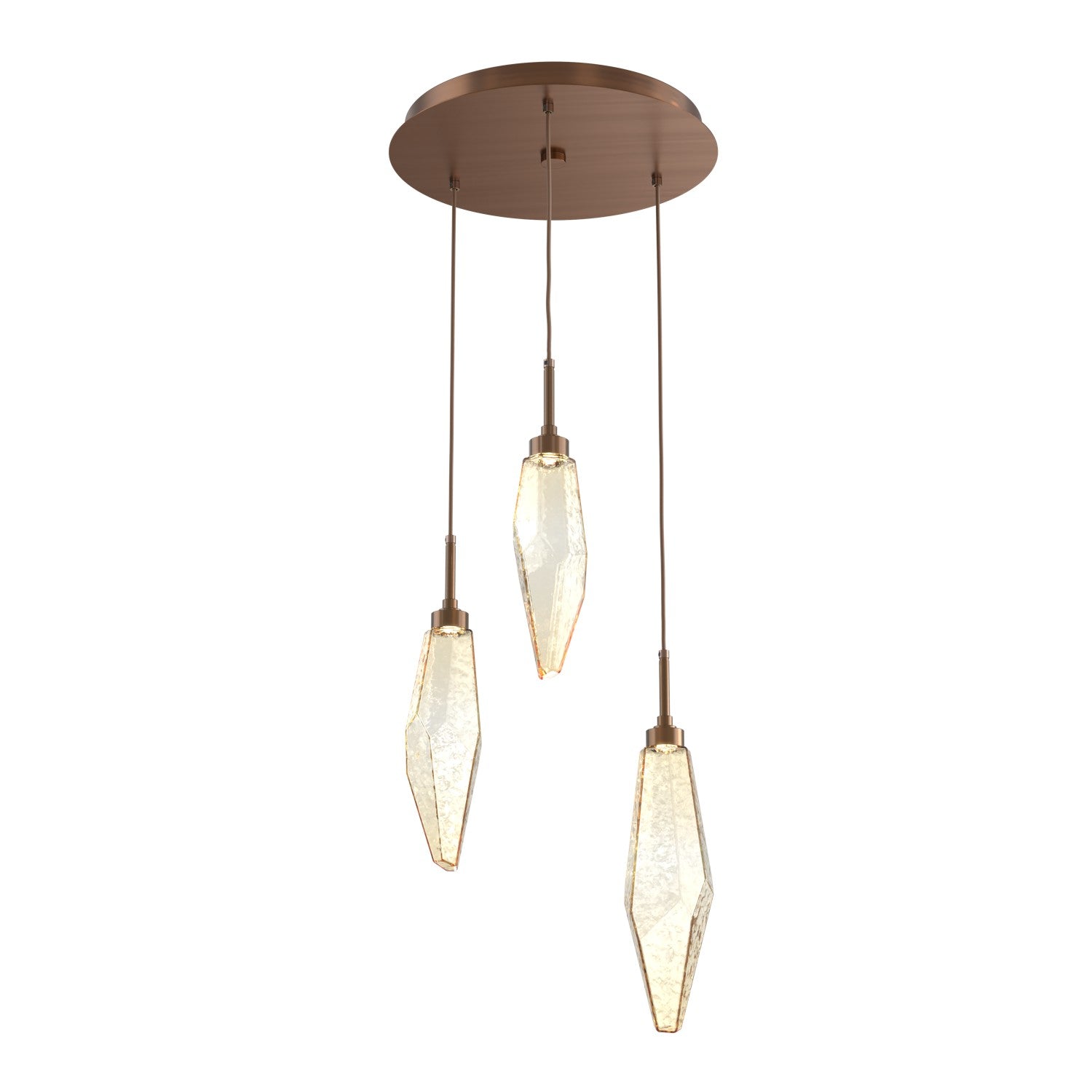 Hammerton Studio - CHB0050-03-RB-CA-C01-L1 - LED Pendant - Rock Crystal - Oil Rubbed Bronze