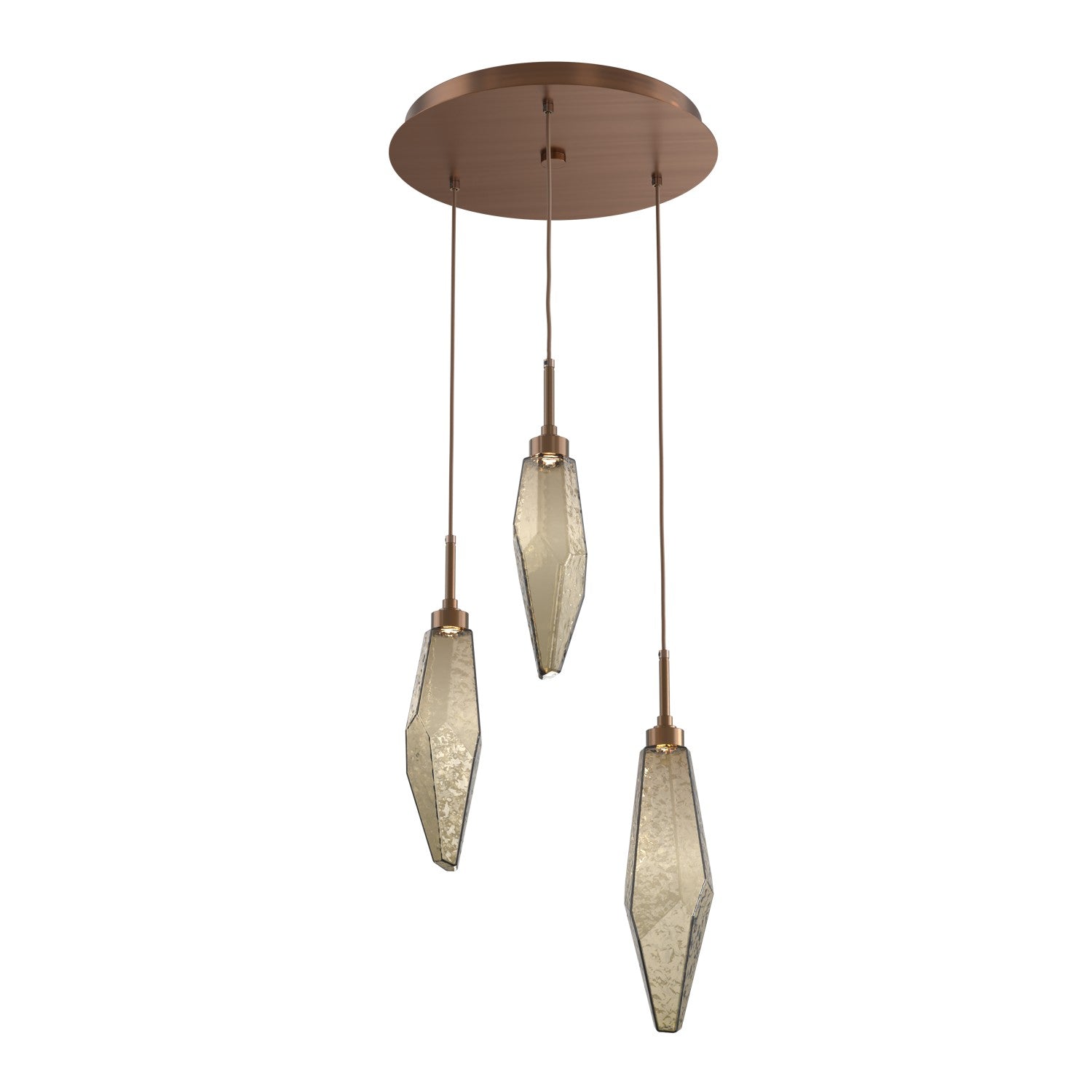 Hammerton Studio - CHB0050-03-RB-CB-C01-L1 - LED Pendant - Rock Crystal - Oil Rubbed Bronze