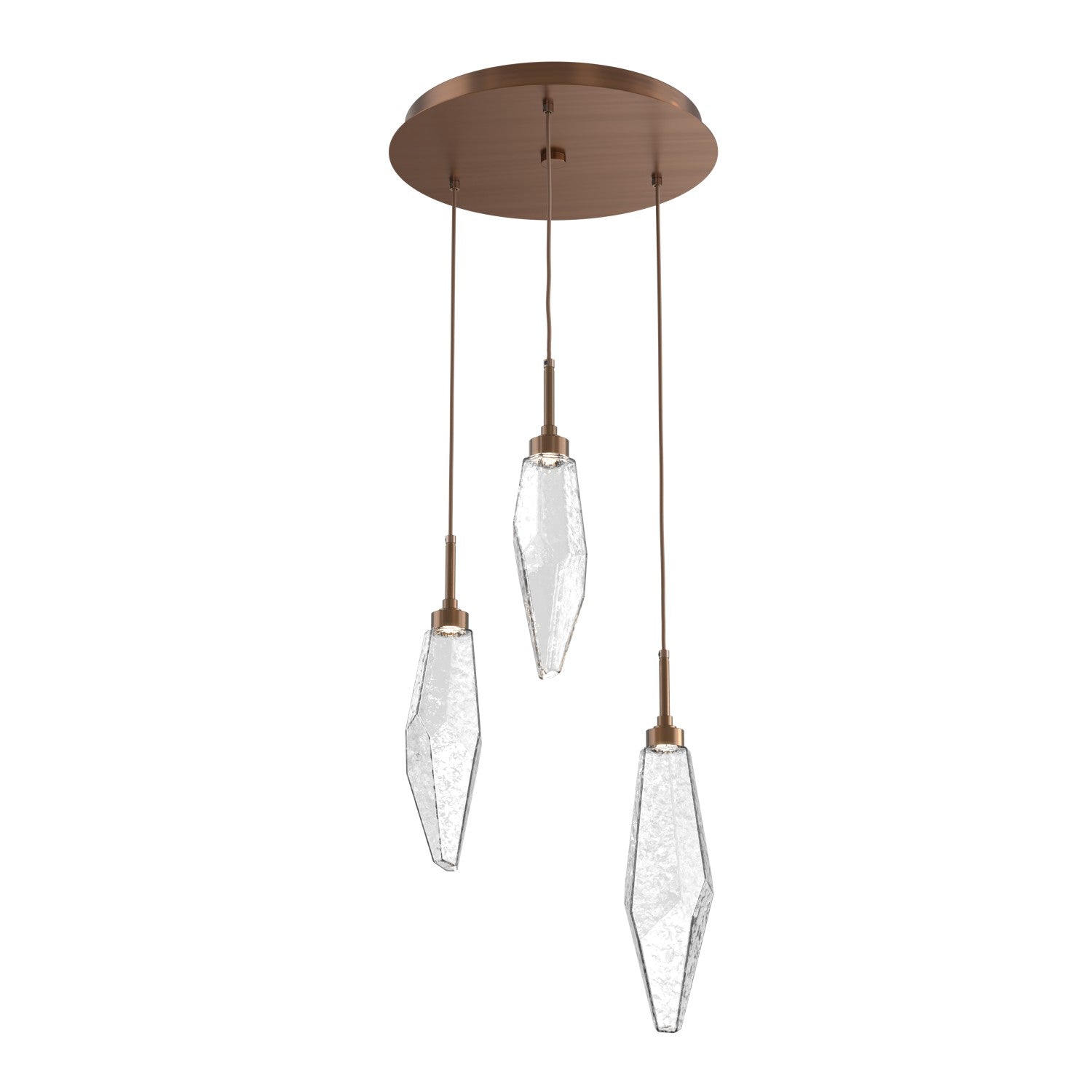 Hammerton Studio - CHB0050-03-RB-CC-C01-L1 - LED Pendant - Rock Crystal - Oil Rubbed Bronze