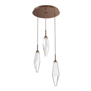 Hammerton Studio - CHB0050-03-RB-CC-C01-L3 - LED Pendant - Rock Crystal - Oil Rubbed Bronze