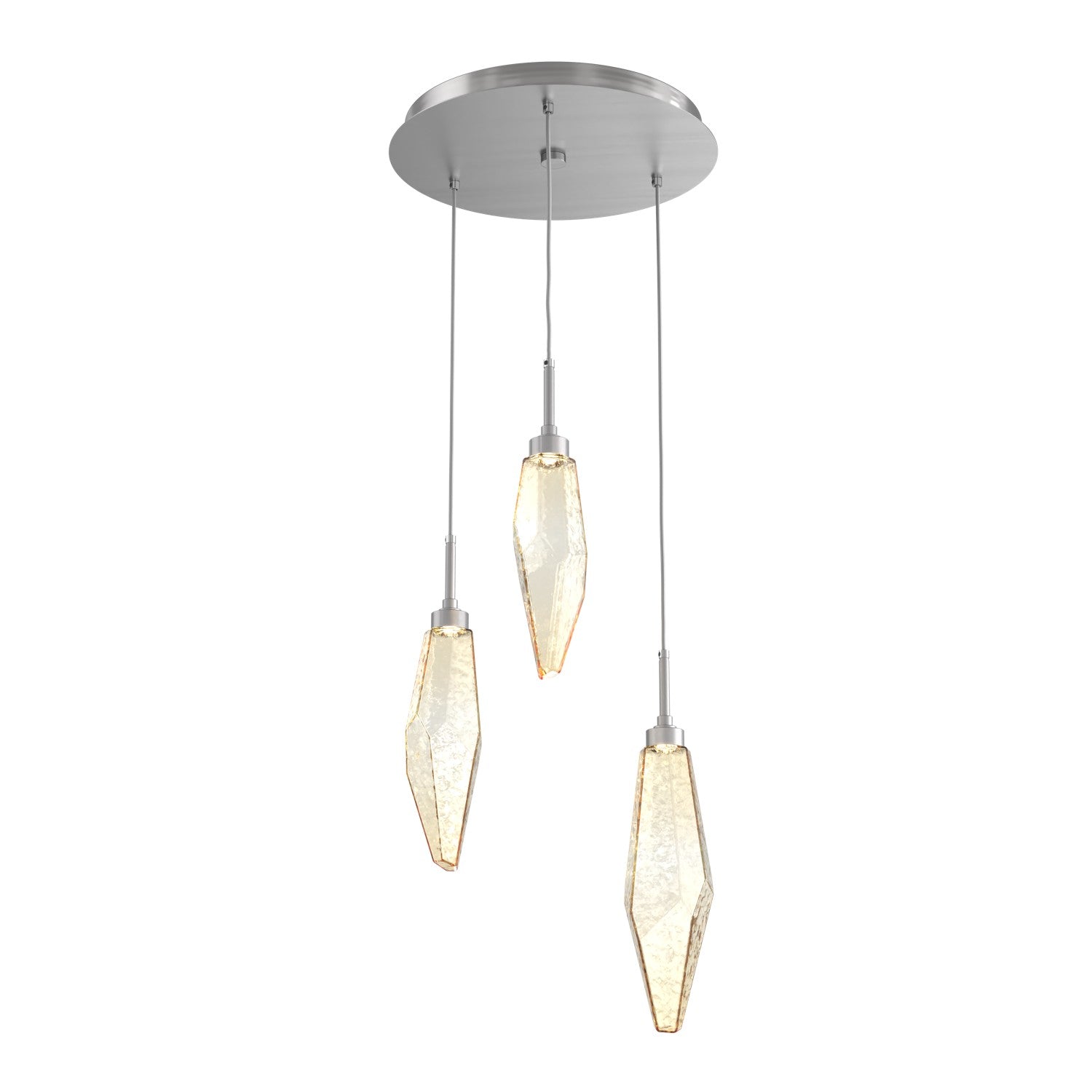 Hammerton Studio - CHB0050-03-SN-CA-C01-L1 - LED Pendant - Rock Crystal - Satin Nickel