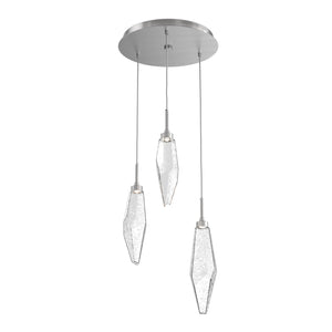 Hammerton Studio - CHB0050-03-SN-CC-C01-L1 - LED Pendant - Rock Crystal - Satin Nickel