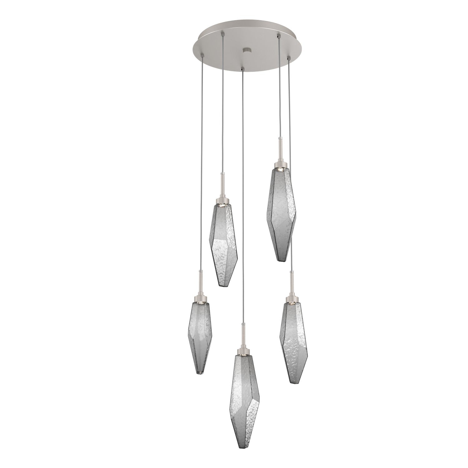 Hammerton Studio - CHB0050-05-BS-CS-C01-L3 - LED Pendant - Rock Crystal - Beige Silver