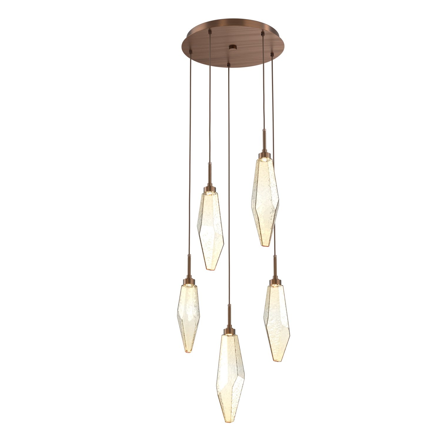 Hammerton Studio - CHB0050-05-RB-CA-C01-L1 - LED Pendant - Rock Crystal - Oil Rubbed Bronze