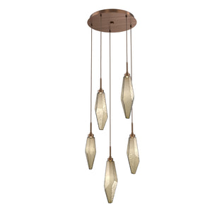 Hammerton Studio - CHB0050-05-RB-CB-C01-L3 - LED Pendant - Rock Crystal - Oil Rubbed Bronze