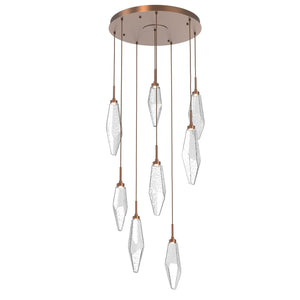 Hammerton Studio - CHB0050-08-BB-CC-C01-L1 - LED Pendant - Rock Crystal - Burnished Bronze