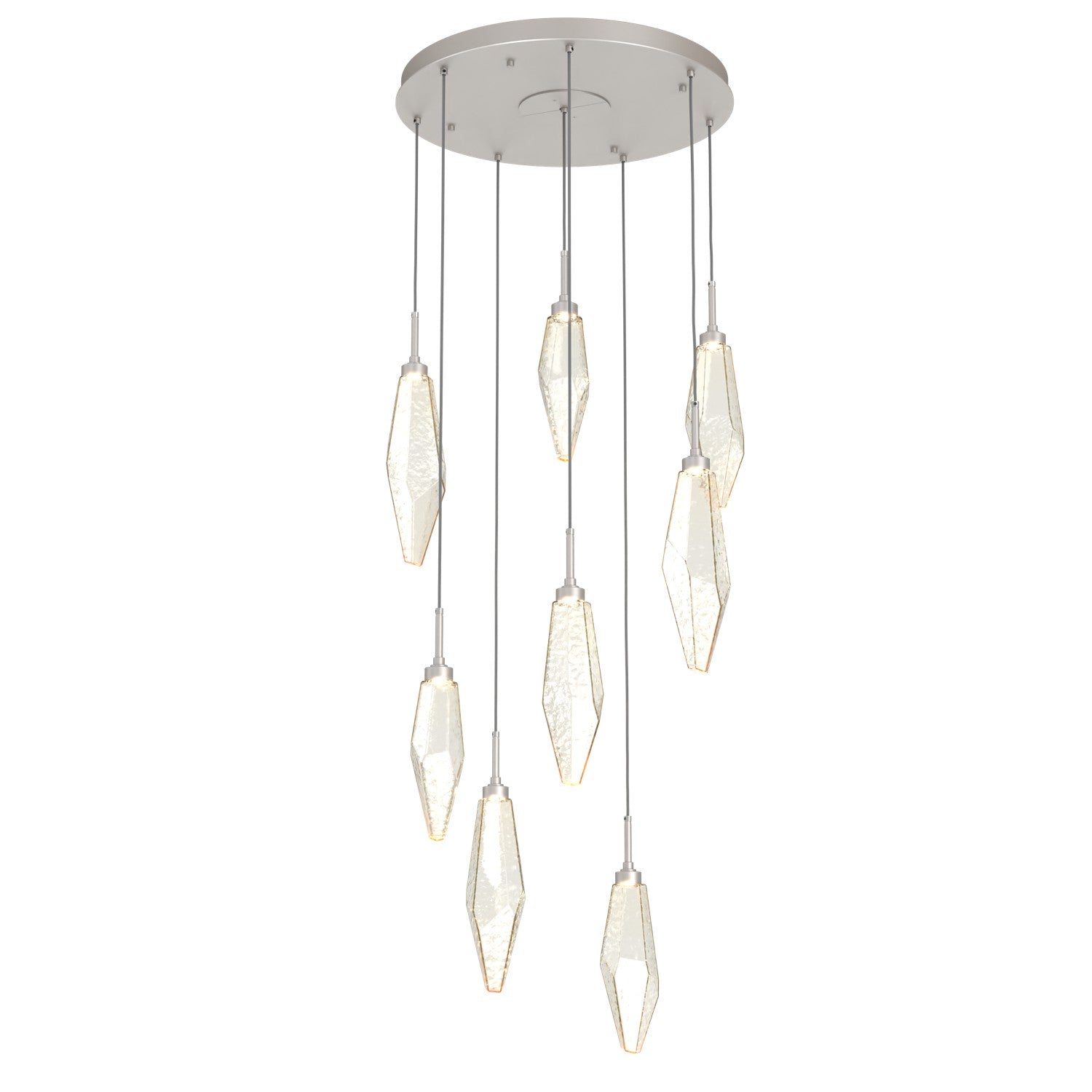 Hammerton Studio - CHB0050-08-BS-CA-C01-L1 - LED Pendant - Rock Crystal - Beige Silver