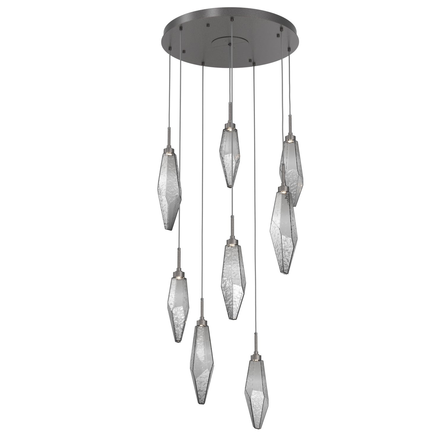 Hammerton Studio - CHB0050-08-GP-CS-C01-L1 - LED Pendant - Rock Crystal - Graphite