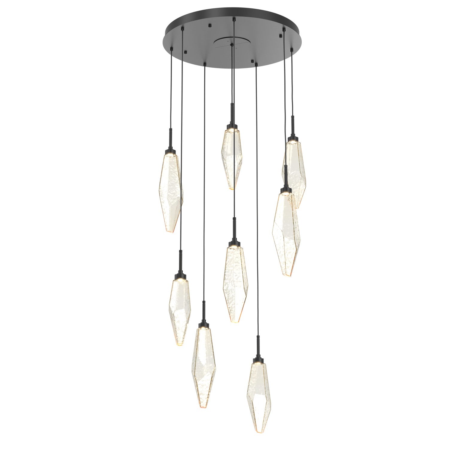 Hammerton Studio - CHB0050-08-MB-CA-C01-L1 - LED Pendant - Rock Crystal - Matte Black