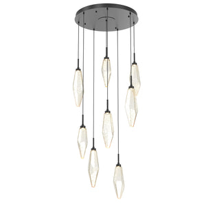 Hammerton Studio - CHB0050-08-MB-CA-C01-L1 - LED Pendant - Rock Crystal - Matte Black