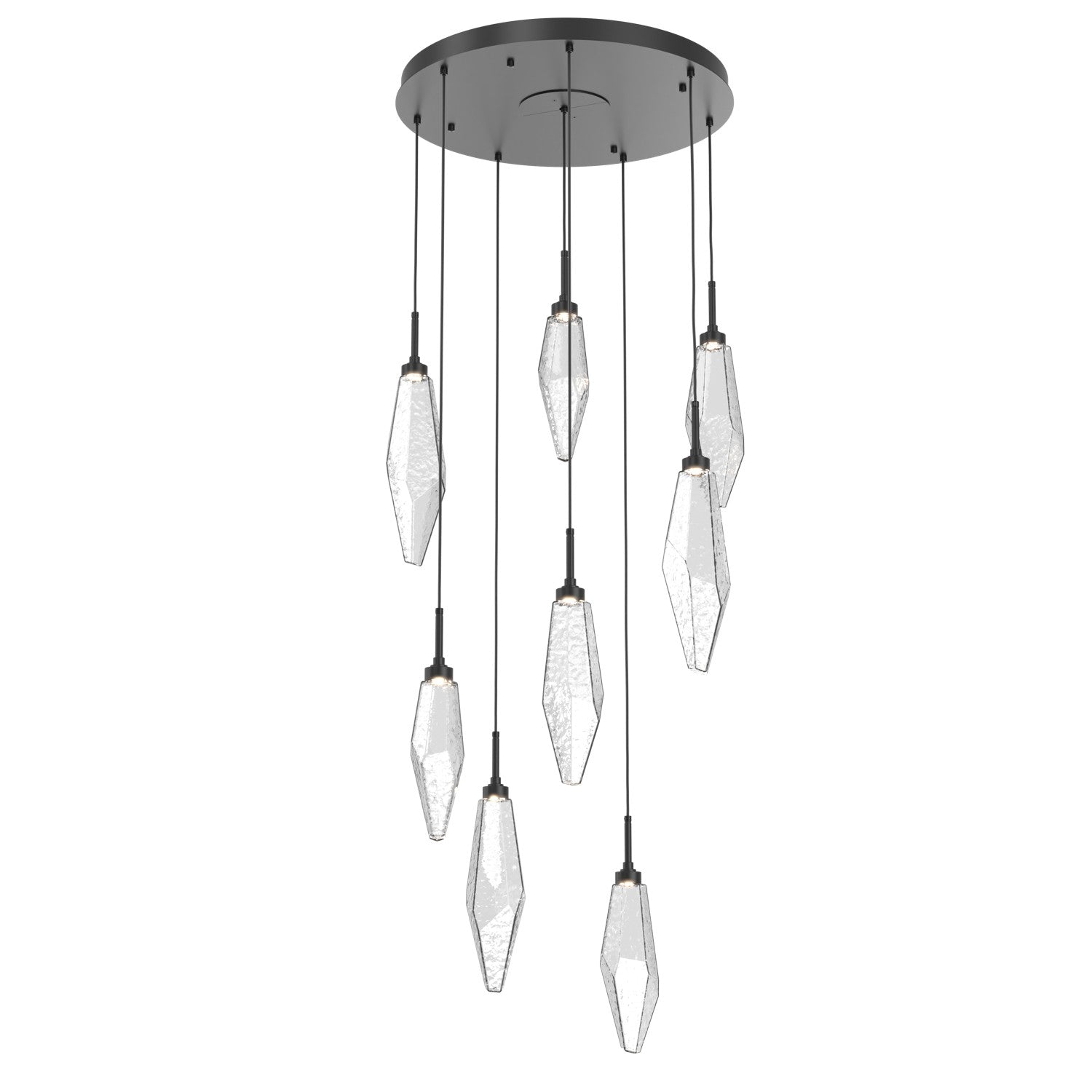 Hammerton Studio - CHB0050-08-MB-CC-C01-L1 - LED Pendant - Rock Crystal - Matte Black