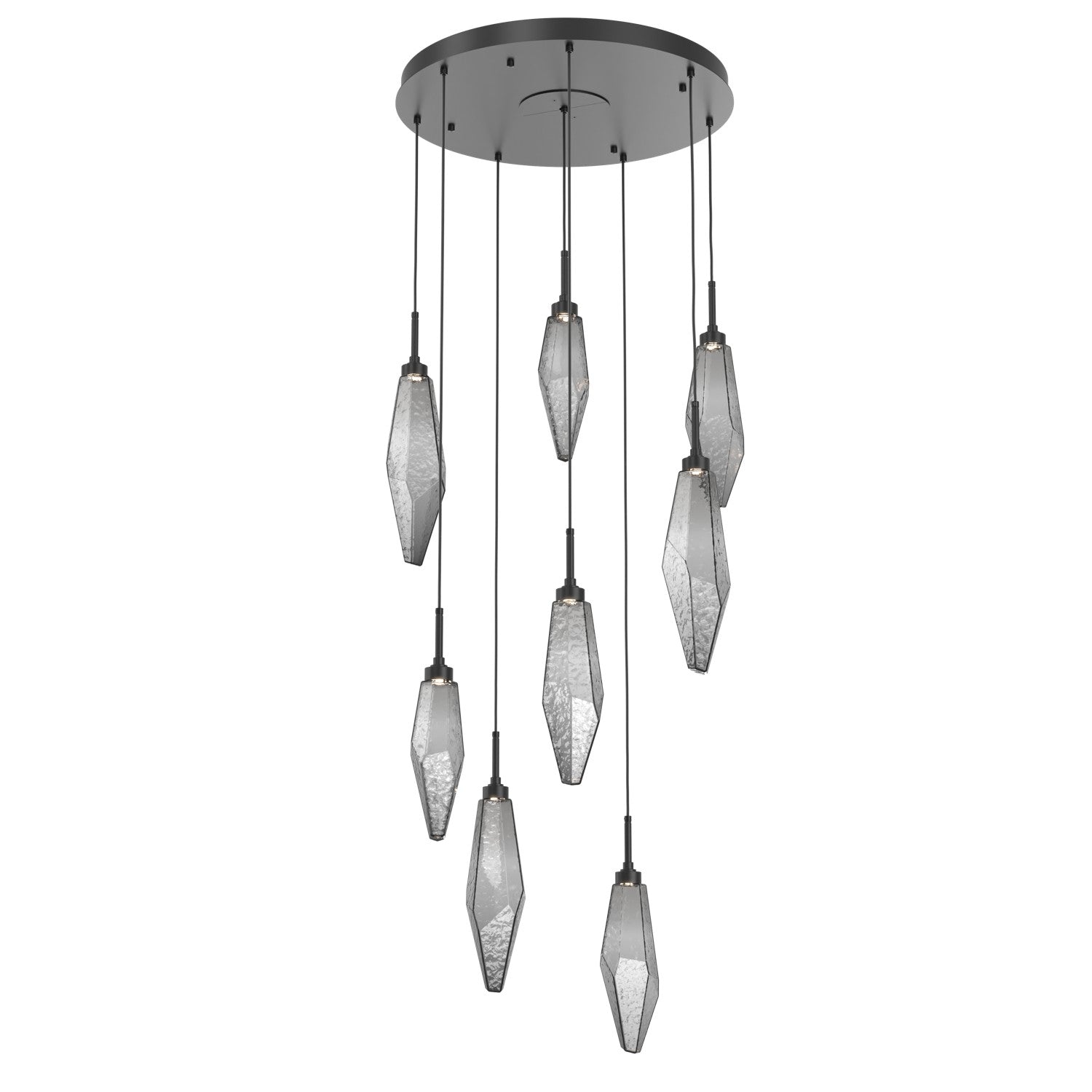 Hammerton Studio - CHB0050-08-MB-CS-C01-L1 - LED Pendant - Rock Crystal - Matte Black