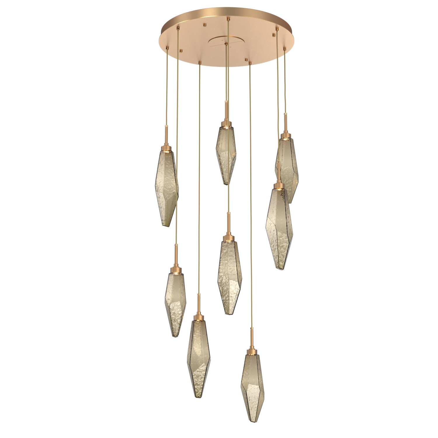 Hammerton Studio - CHB0050-08-NB-CB-C01-L1 - LED Pendant - Rock Crystal - Novel Brass