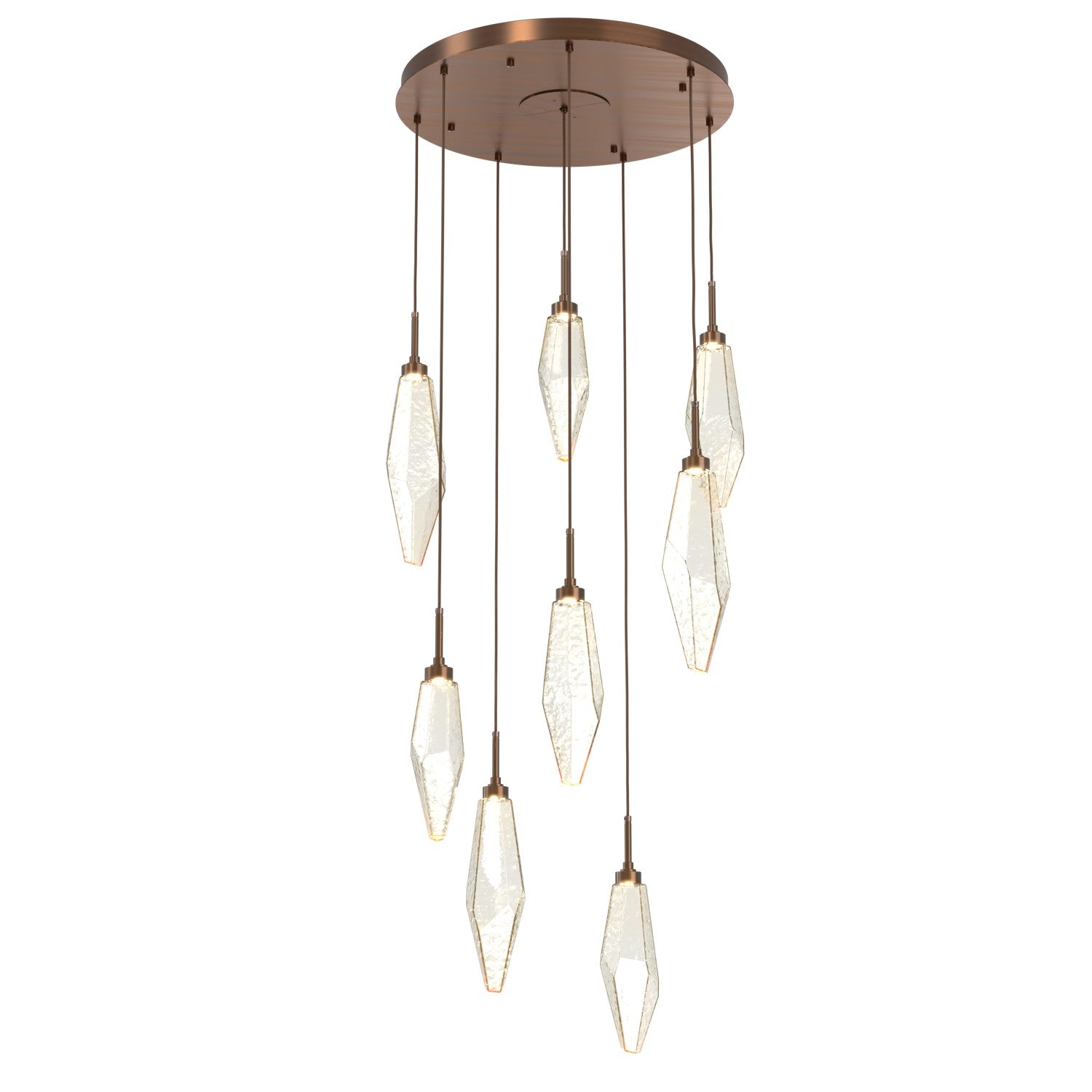 Hammerton Studio - CHB0050-08-RB-CA-C01-L1 - LED Pendant - Rock Crystal - Oil Rubbed Bronze