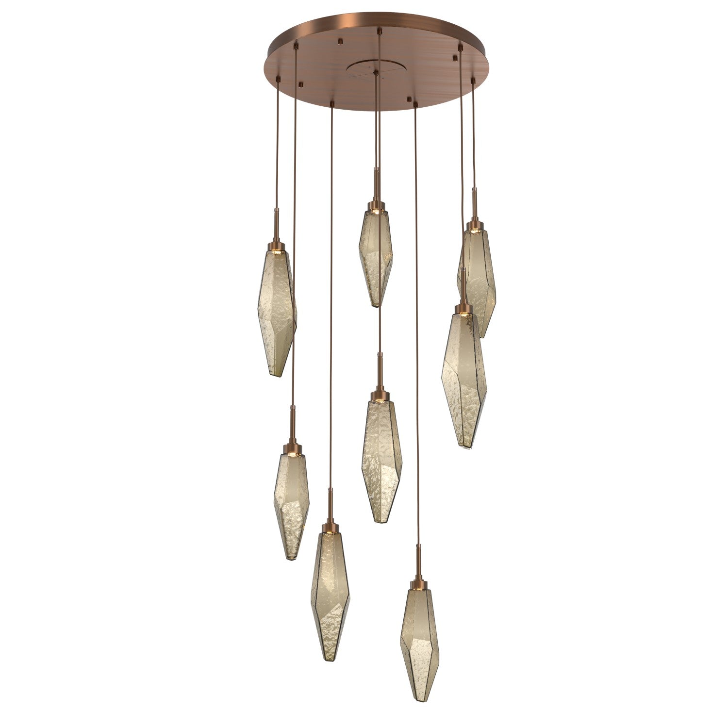 Hammerton Studio - CHB0050-08-RB-CB-C01-L1 - LED Pendant - Rock Crystal - Oil Rubbed Bronze