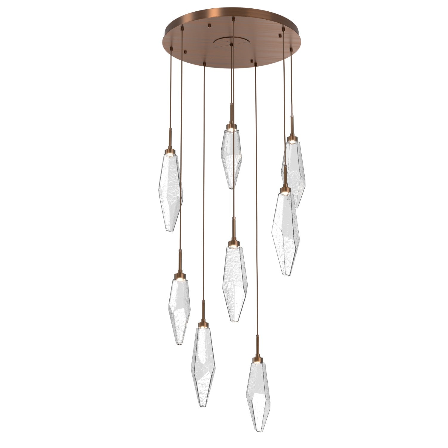 Hammerton Studio - CHB0050-08-RB-CC-C01-L1 - LED Pendant - Rock Crystal - Oil Rubbed Bronze