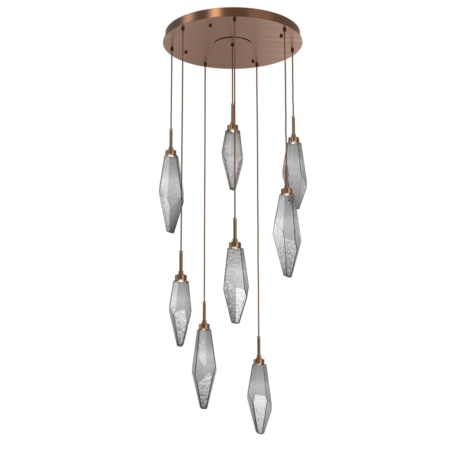 Hammerton Studio - CHB0050-08-RB-CS-C01-L1 - LED Pendant - Rock Crystal - Oil Rubbed Bronze