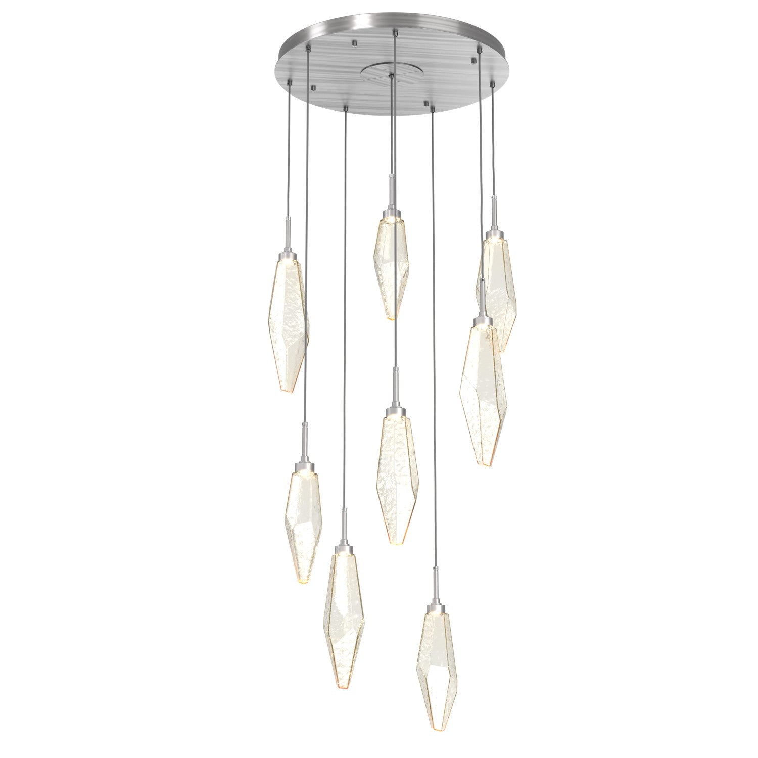 Hammerton Studio - CHB0050-08-SN-CA-C01-L1 - LED Pendant - Rock Crystal - Satin Nickel