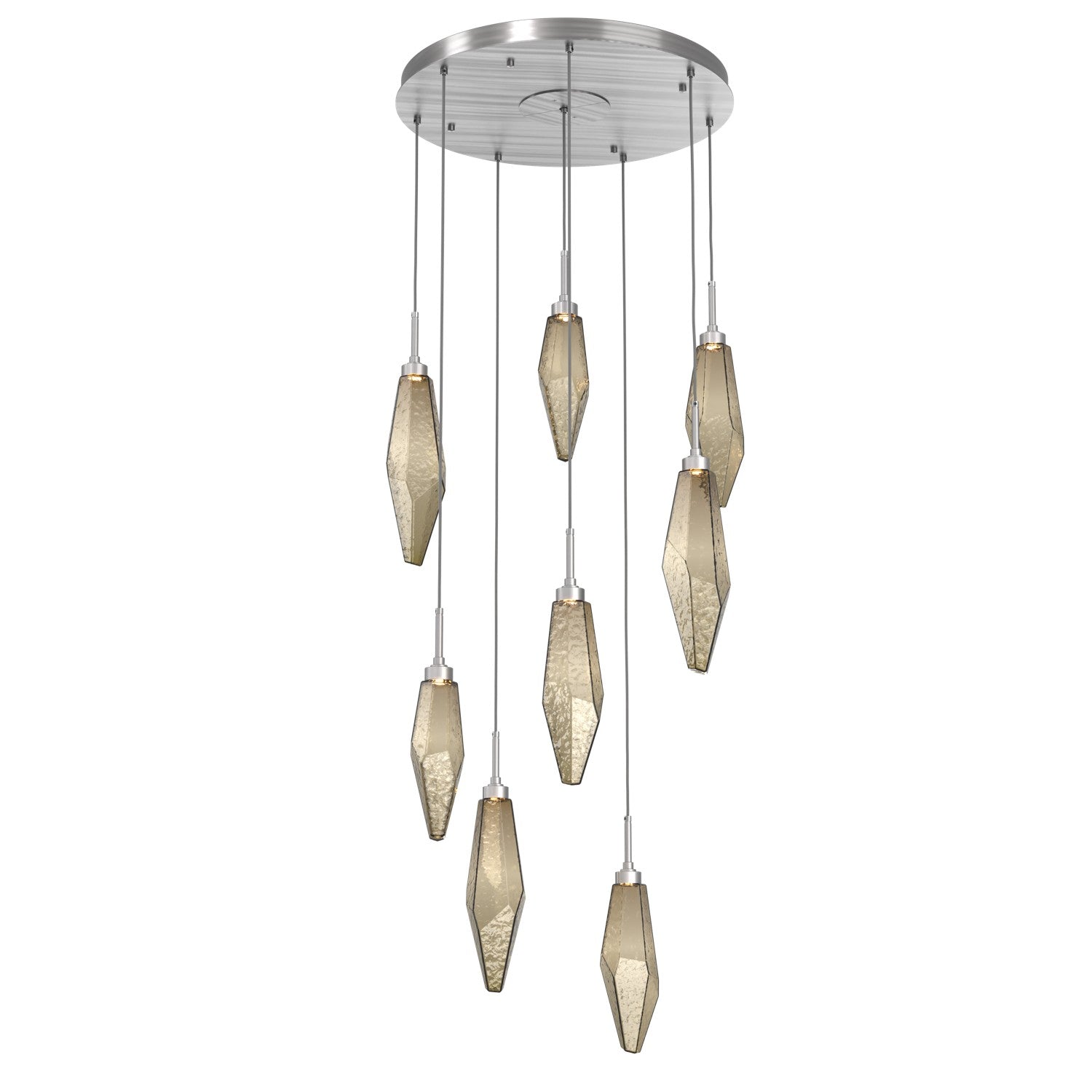 Hammerton Studio - CHB0050-08-SN-CB-C01-L1 - LED Pendant - Rock Crystal - Satin Nickel