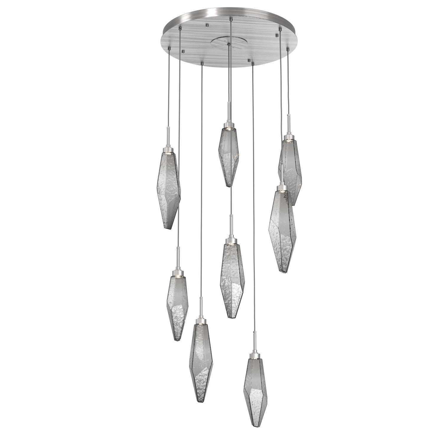 Hammerton Studio - CHB0050-08-SN-CS-C01-L3 - LED Pendant - Rock Crystal - Satin Nickel