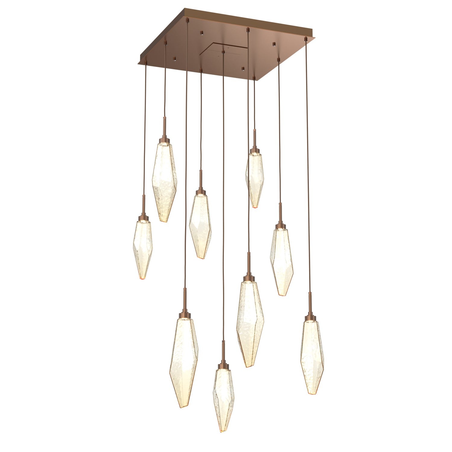 Hammerton Studio - CHB0050-09-BB-CA-C01-L1 - LED Pendant - Rock Crystal - Burnished Bronze