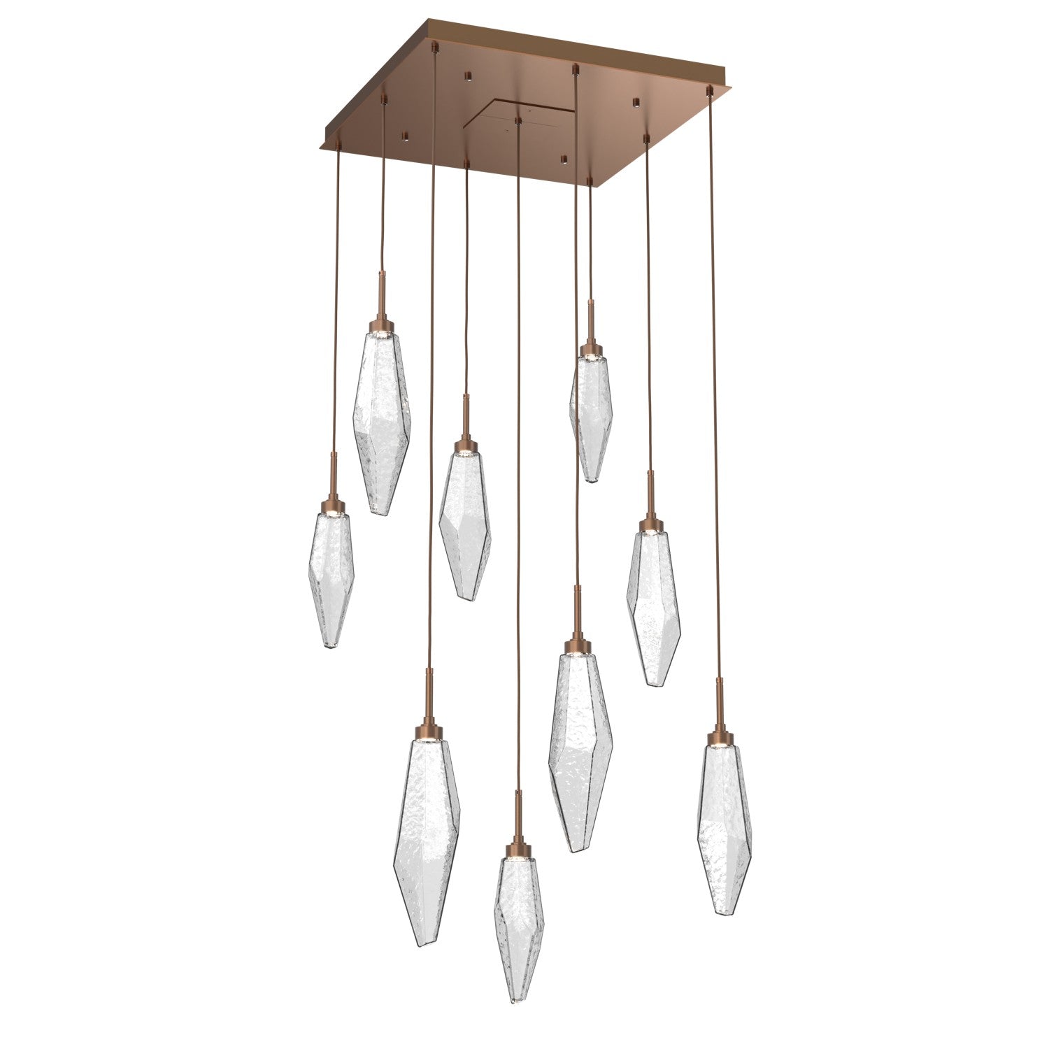 Hammerton Studio - CHB0050-09-BB-CC-C01-L1 - LED Pendant - Rock Crystal - Burnished Bronze