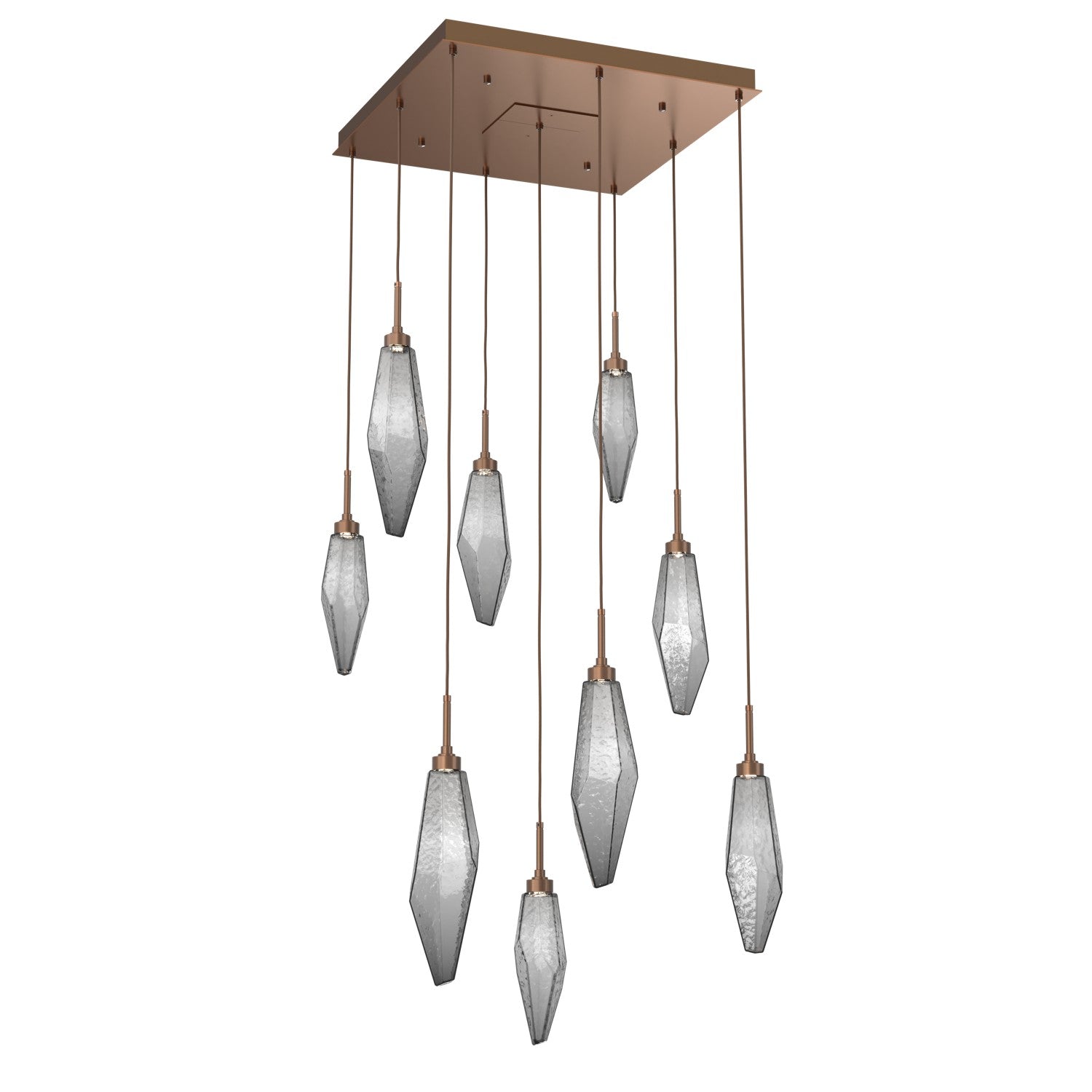 Hammerton Studio - CHB0050-09-BB-CS-C01-L1 - LED Pendant - Rock Crystal - Burnished Bronze