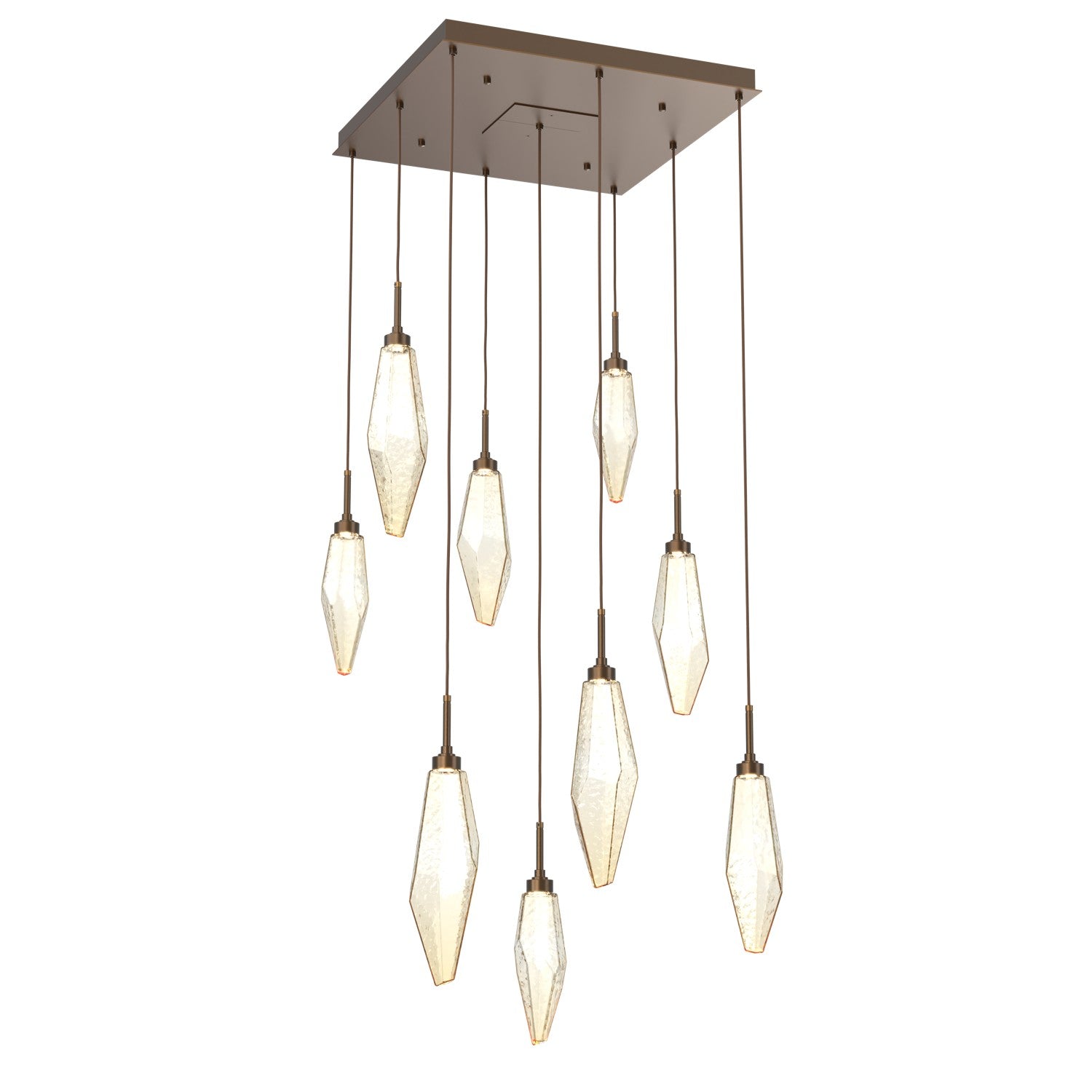 Hammerton Studio - CHB0050-09-FB-CA-C01-L1 - LED Pendant - Rock Crystal - Flat Bronze